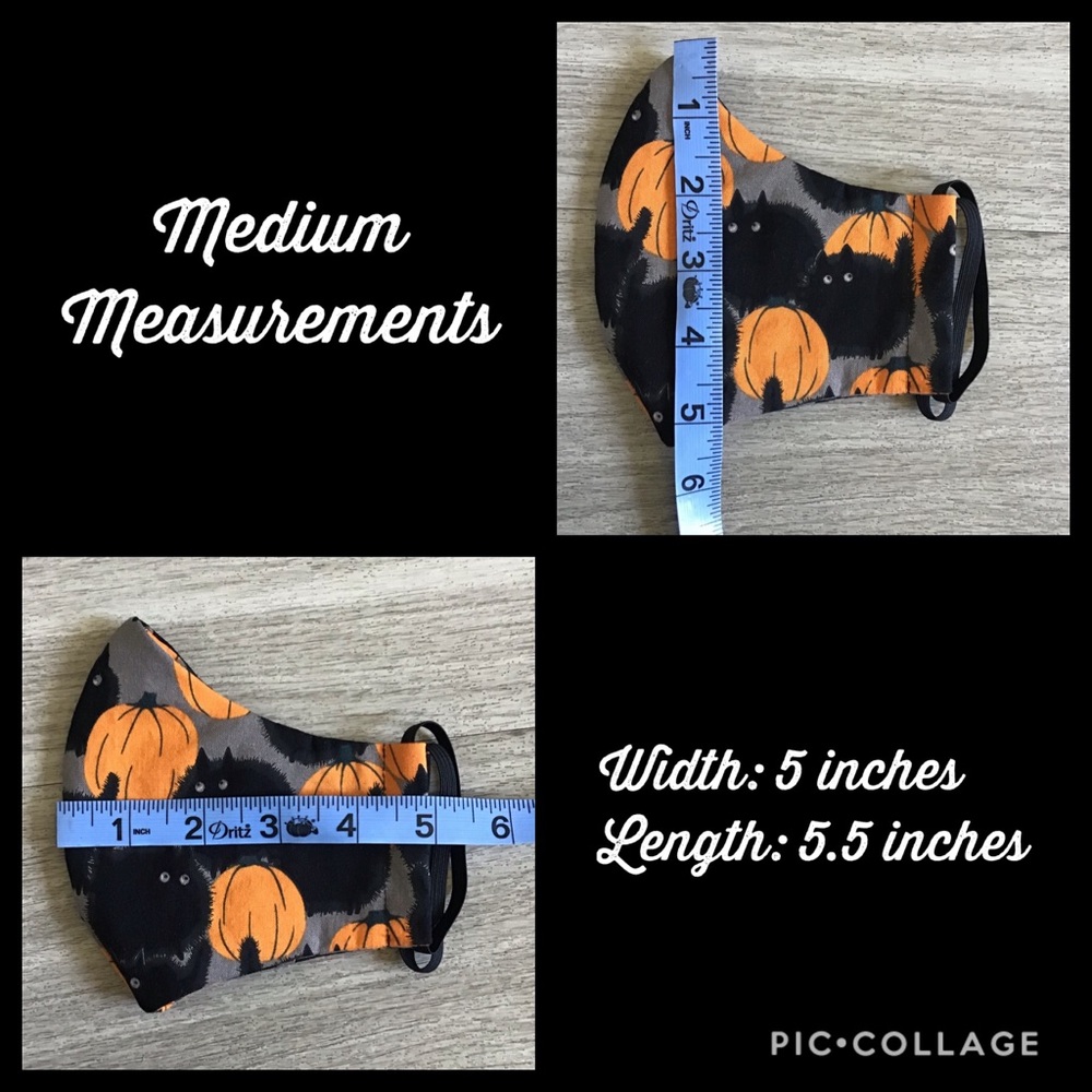 Halloween Orange Cats and Pumpkins Mask - Picture 4 of 5